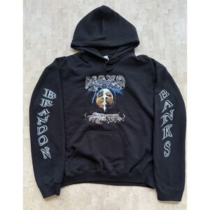 MAXO Kream The Brandon Banks Tour Black Hoodie Houston Rapper Gildan Mens M